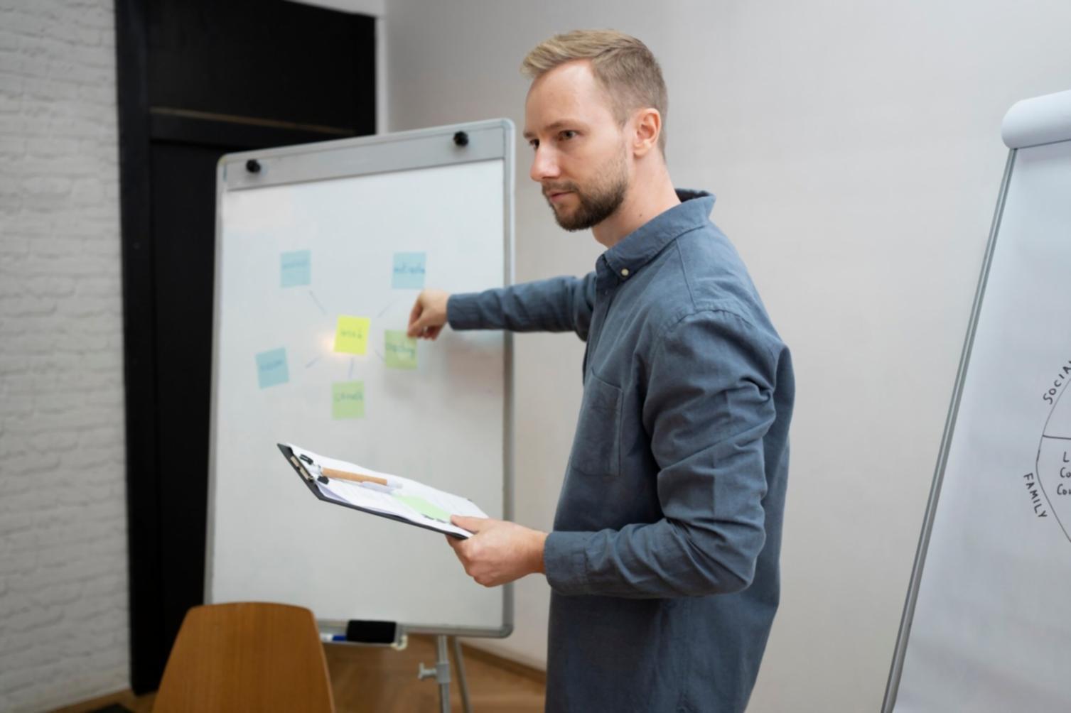 Espace de travail moderne avec écrans financiers et analyses de données